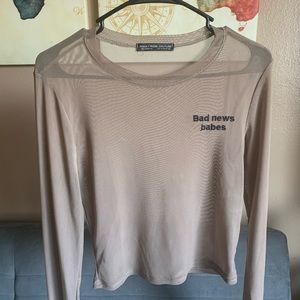 BAD NEW BABES SHEER LONG SLEEVE
